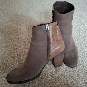 Clarks Taupe Suede Ankle Boots